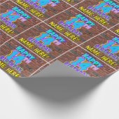 14e verjaardag: Leuk, Urban Graffiti geïnspireerd  Cadeaupapier (Hoek)