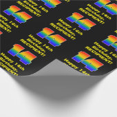 14e verjaardag: leuke, kleurrijke regenboog geïnsp cadeaupapier (Hoek)