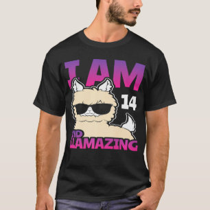 14e verjaardag Llama 14 jaar oud Geweldige sinds 2 T-shirt
