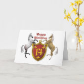 14e verjaardag met een wapen kaart (Gele Bloem)