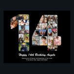 14e verjaardag nummer 14 aangepaste fotocollage poster<br><div class="desc">Markeer jaren van prachtige herinneringen en avonturen met deze boeiende 14e verjaardag nummer foto collage. Deze aanpasbare sjabloon is de perfecte mix van creativiteit en sentiment, waardoor je een echt gedenkwaardig en gepersonaliseerd cadeau kunt creëer voor de speciale dag van je geliefde. Leg de essentie van ongelofelijke jaren vast in...</div>
