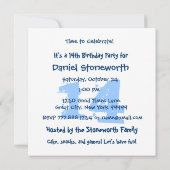 14e verjaardag of eender welk jaartal zwart-wit V1 Kaart (Achterkant)