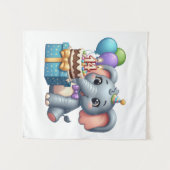 14e verjaardag Olifant Wandkleed (Voorkant (horizontaal))