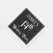 14e verjaardag Partij — Fancy Manuscript + de Naam Servet (Hoek)