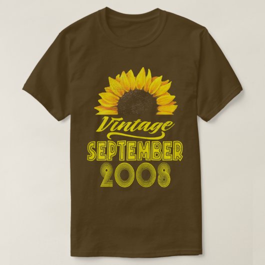 14e verjaardag Pekel Zonnebloem  september T-shirt (Design voorkant)