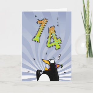 14e verjaardag - Penguin Surprise Kaart