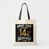 14e verjaardag prinses meisje, laat het mijn 14e z tote bag (Voorkant)