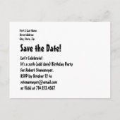 14e verjaardag Red GOLD BLACK A 04 Aankondigingskaart (Achterkant)