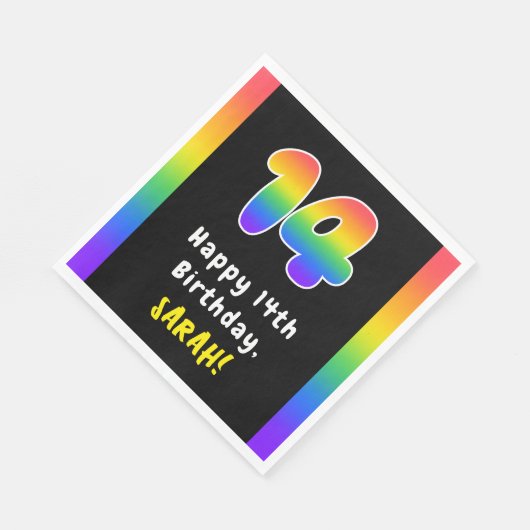 14e verjaardag: Regenboogspectrum # 14, Aangepaste Servet (Hoek)