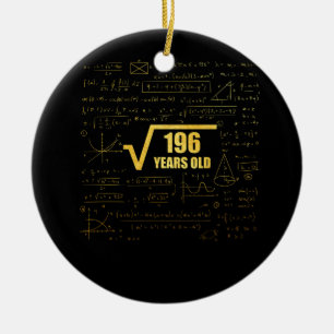 14e verjaardag Square Root van 196 14 jaar oud Keramisch Ornament