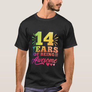 14e verjaardag Tie Dye 14 Jaar Oud 14 meisje jaar  T-shirt