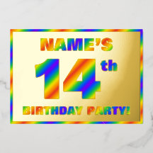 14e verjaardag van de geboorte - Fun, regenboogspe