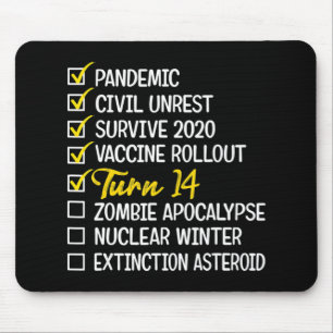14e verjaardag van de gift 14 jaar oud Quarantine  Muismat