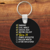 14e verjaardag van de gift 14 jaar oud Quarantine Sleutelhanger (Voorkant)