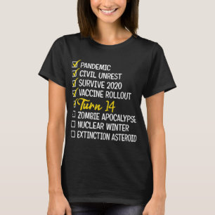 14e verjaardag van de gift 14 jaar oud Quarantine T-shirt