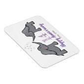 14e verjaardag van ivoorbruiloft schattige olifant magneet (Rechterzijde)