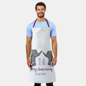 14e verjaardag van ivoorbruiloft schattige olifant schort (Gedragen)