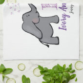 14e verjaardag van ivoorbruiloft schattige olifant theedoek (Gevouwen)