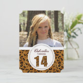 14e verjaardag van Leopard: Afbeelding: feestuitno Kaart (Staand voorkant)