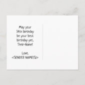 14e verjaardag: Vet, Vun, eenvoudig, regenboog 14 Briefkaart (Achterkant)