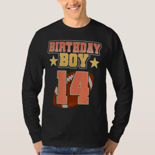14e verjaardag voor jongens Football 14 jaar oud K T-shirt