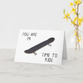 **14e** VERJAARDAG WOW EEN TIENER! Kaart (Gele Bloem)