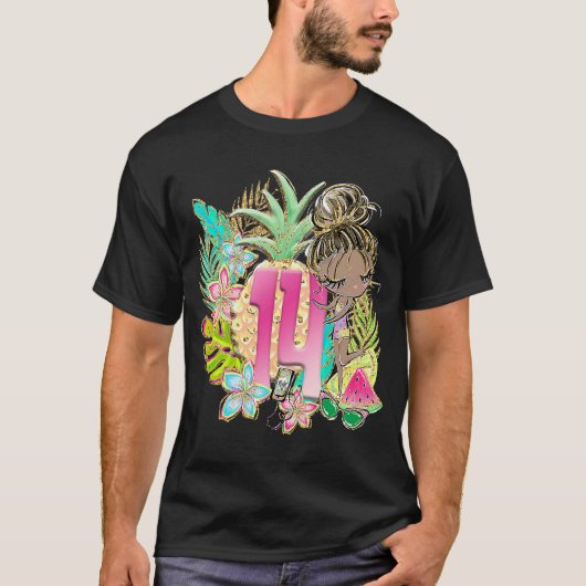 14e Verjaardag Zomer Zwembad Feest Strand Vakantie T-shirt (Voorkant)