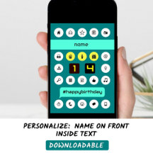 14e verjaardagsclips toevoegen naam