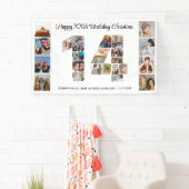 14e verjaardagsfeest Nummer 14 fotocollage Spandoek (Insitu)
