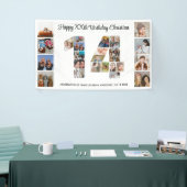 14e verjaardagsfeest Nummer 14 fotocollage Spandoek (Beurs)