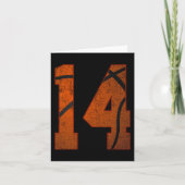 14e verjaardagsfeestje veertien 14 jaar oud basket kaart (Voorkant)