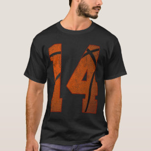 14e verjaardagsfeestje veertien 14 jaar oud basket t-shirt