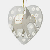 14e weddenschap Jubileum olifant Keramisch Ornament (Links)