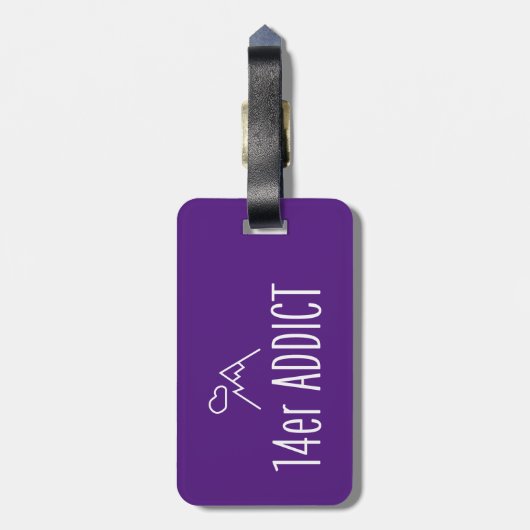 14er Addict Bagagelabel (Achterkant verticaal)