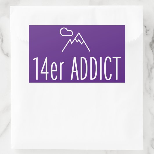 14er Addict Rechthoekige Sticker (Tas)