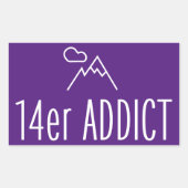 14er Addict Rechthoekige Sticker (Voorkant)