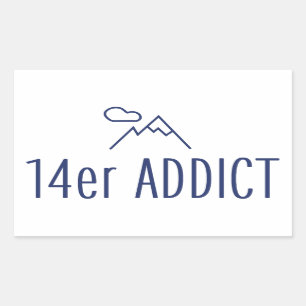 14er Addict Rechthoekige Sticker