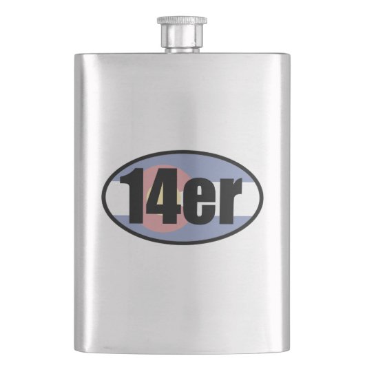 14er vlag heupfles (Voorkant)