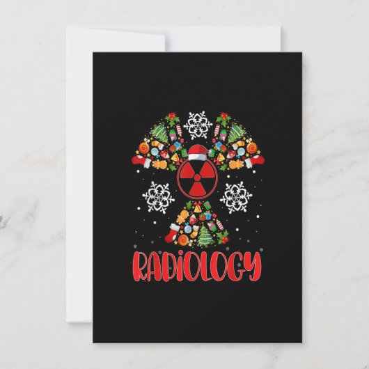 14RZ-radiologie kerstkerstkerstkerstfeestmaal Kaart (Voorkant)