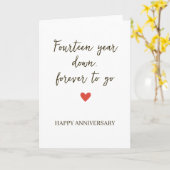 14st Anniversary – Fourtee Year Down Forever to Go Kaart (Gele Bloem)