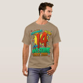 14th Birthday Comic Style Awesome Since 2009 14 Ye T-shirt (Voorkant volledig)