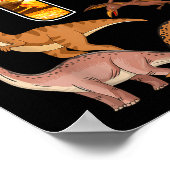14th Birthday Dinosaur T-rex 14 Years Old Birthday Poster (Hoek)