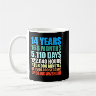 14th Birthday Gift Boys 14s Years Beings Awesome Koffiemok