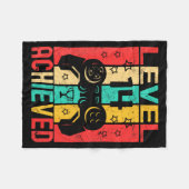 14th Birthday Level 14 Achieved Gamer Funny Birthd Fleece Deken (Voorkant (Horizontaal))