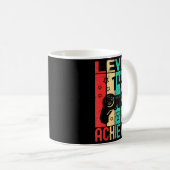 14th Birthday Level 14 Achieved Gamer Funny Birthd Koffiemok (Voorkant rechts)