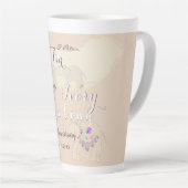 14th Ivory Wedding Anniversary Elephants & Opals   Latte Mok (Rechterhoek)