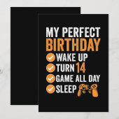 14th Turn 14 My Perfect Birthday Gaming Kaart (Voorkant / Achterkant)