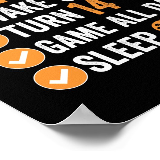 14th Turn 14 My Perfect Birthday Gaming Poster (Hoek)