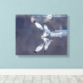 14x11 Gull Reflecties Canvas Afdruk (Insitu (Houten vloer))
