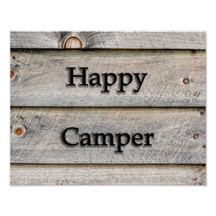 14x11 Happy Camper Foto Afdruk